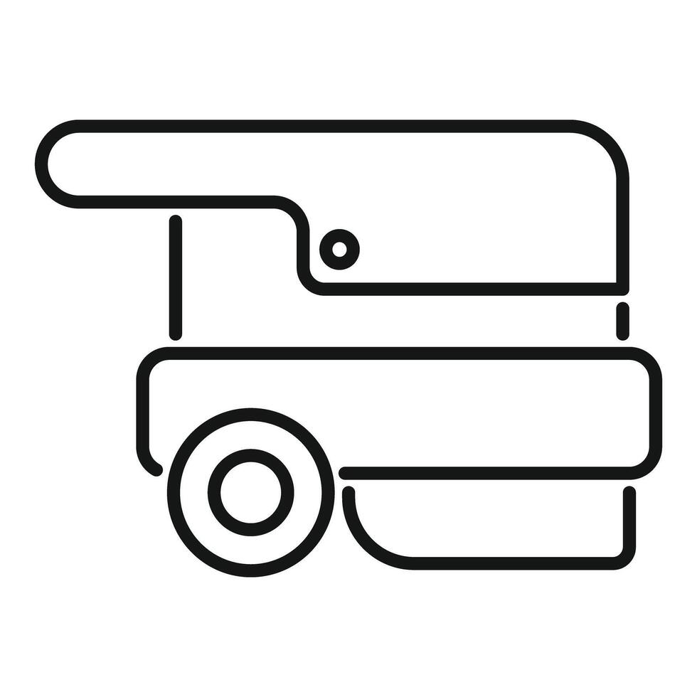 Pickup truck with camper shell for road trip adventure vector