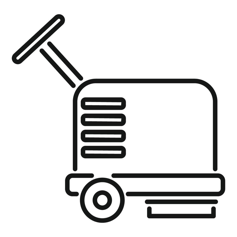 Portable generator providing emergency power during blackout vector