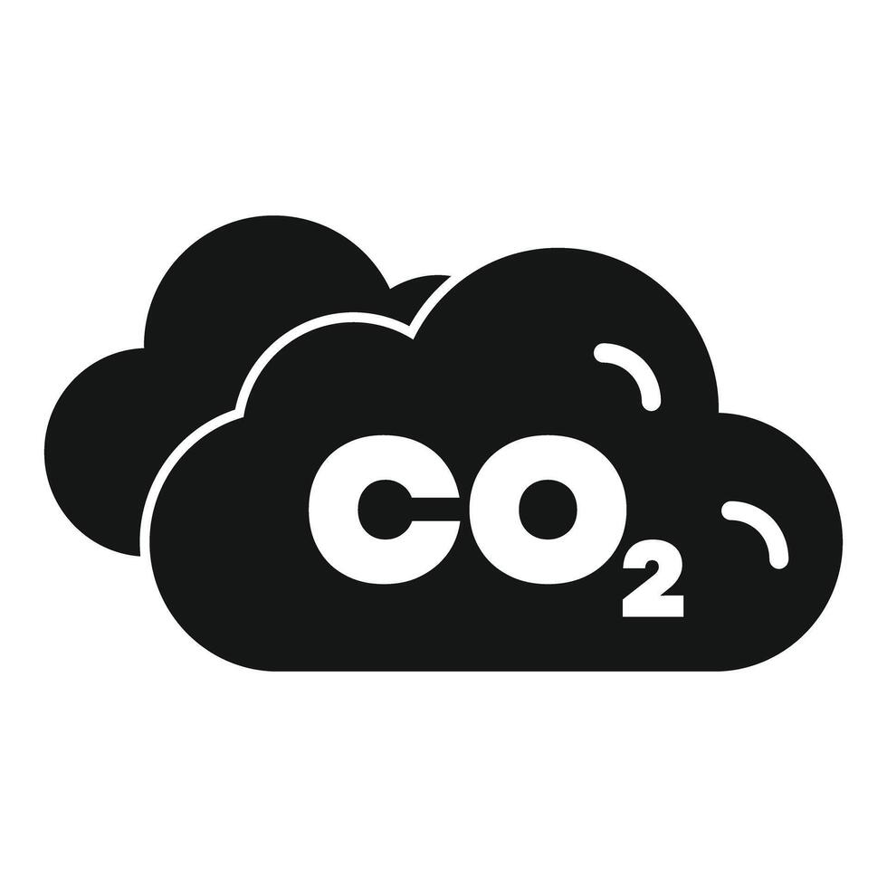 Black cloud showing co2 pollution problem vector