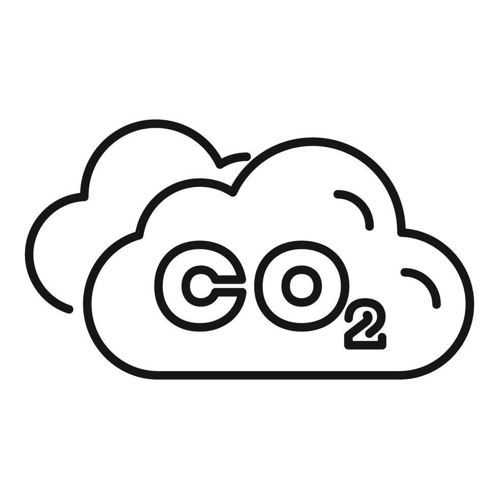 Carbon dioxide emission with co2 formula inside cloud icon vector