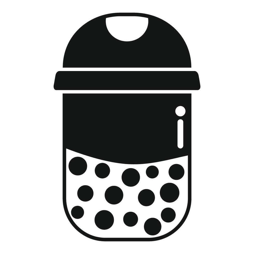 Bubble tea cup showing taiwanese drink with tapioca pearls vector