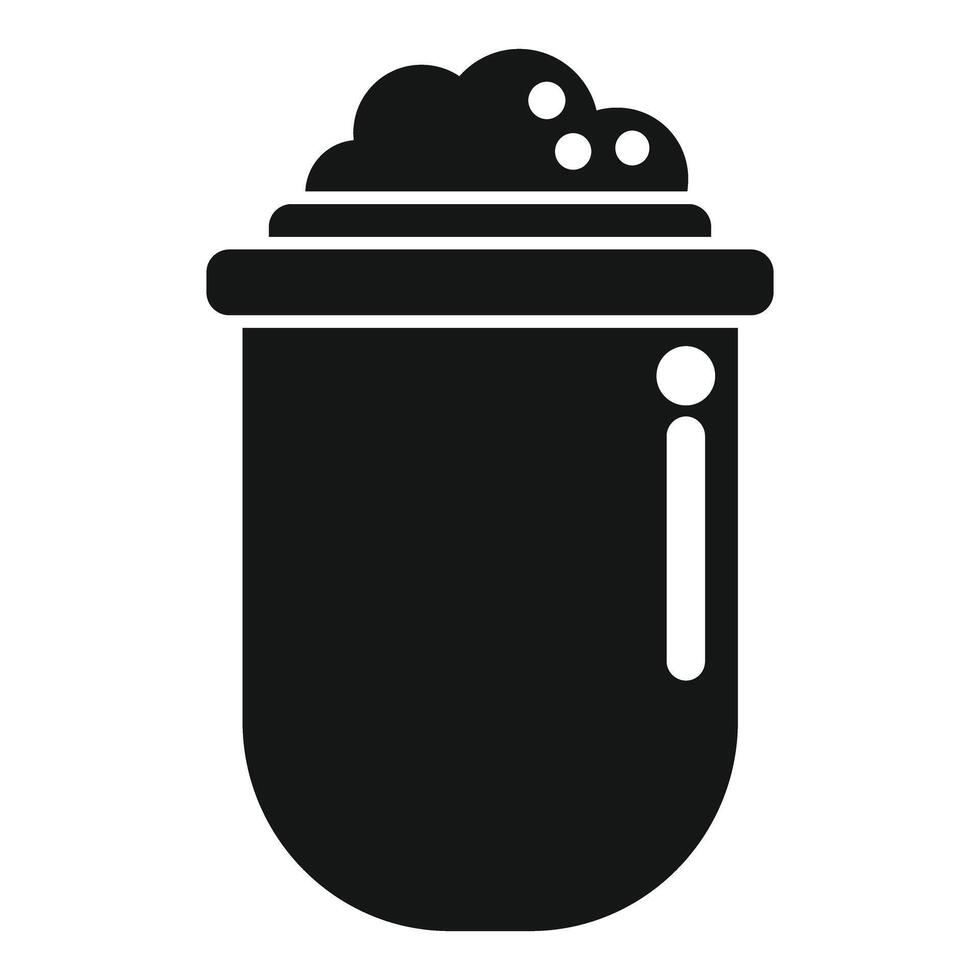 Full trash can overflowing with garbage waste vector