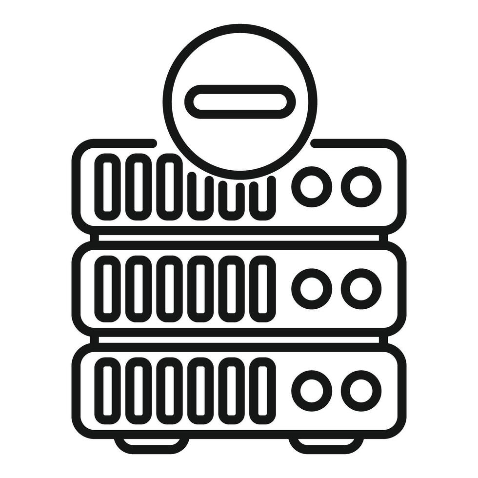 Server room error system failure data loss concept icon vector