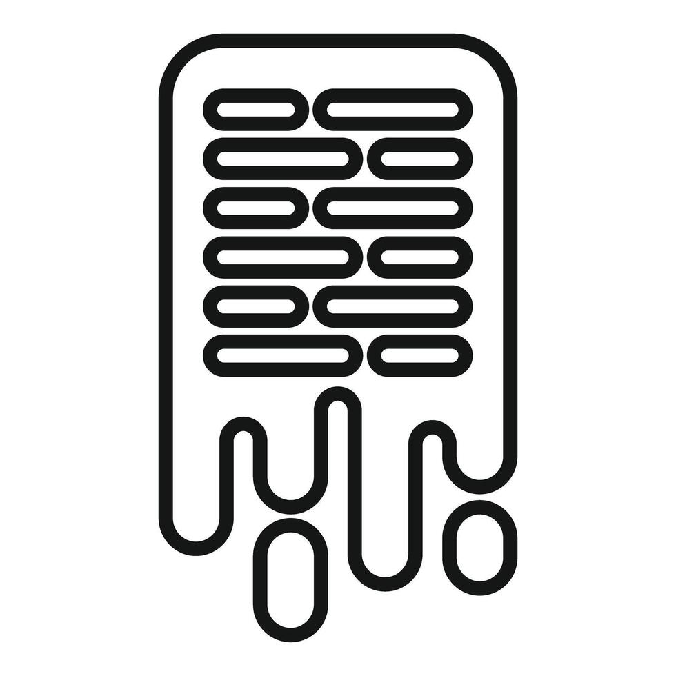 Data loss icon showing leaking information vector