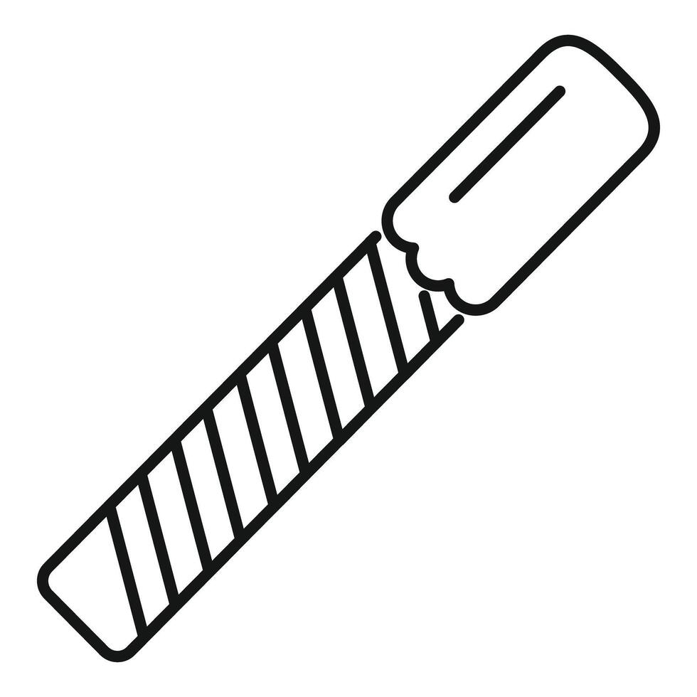 Opened chocolate bar with filling being exposed vector