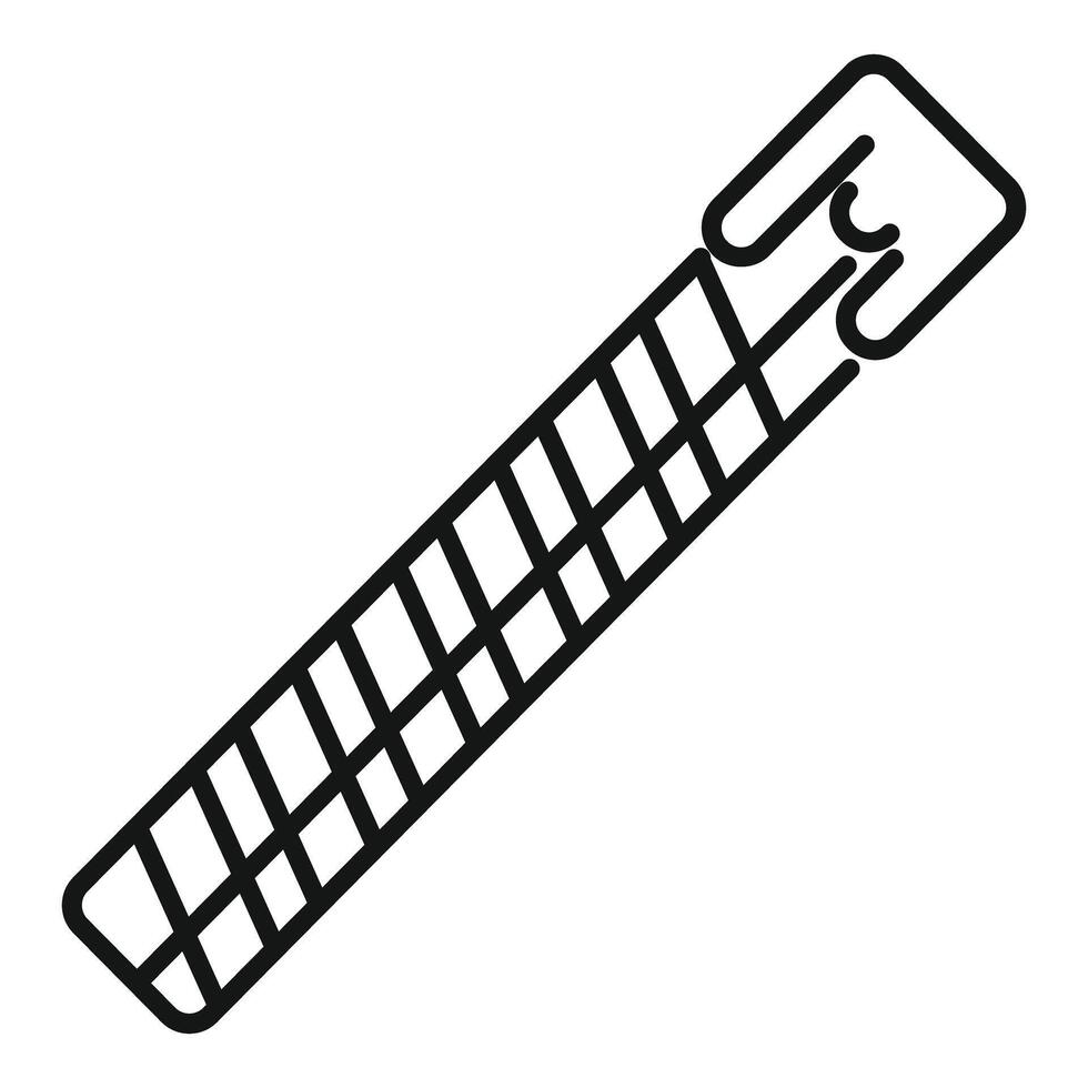 Black plastic cable tie icon showing concept of fastening vector