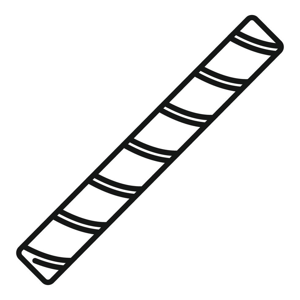 Wafer roll cookie stick icon representing bakery and dessert vector