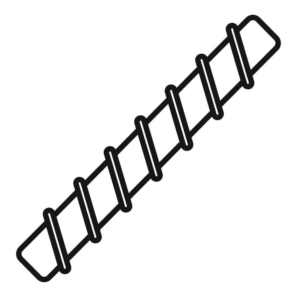 Long metal screw being screwed with screwdriver vector