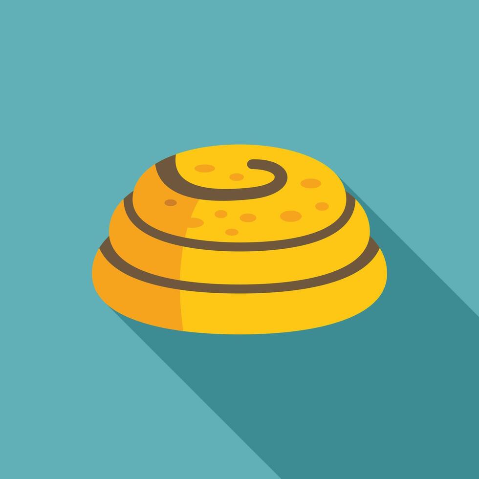 Cinnamon roll pastry showing swirling dough layers vector