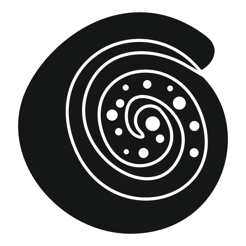 Black and white spiral shape creating a hypnotic effect with its concentric circles vector