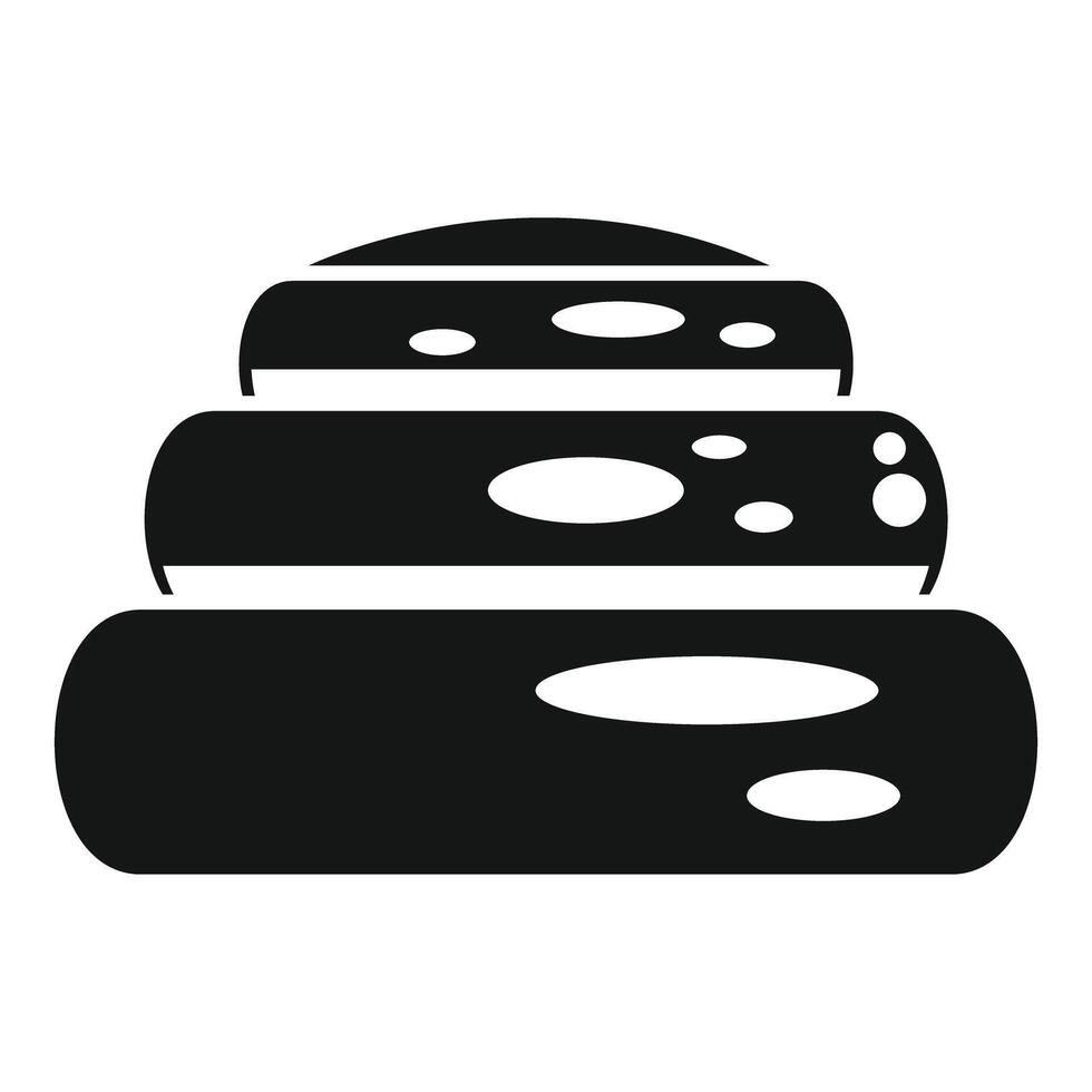 Stack of round stones for traditional stone therapy vector