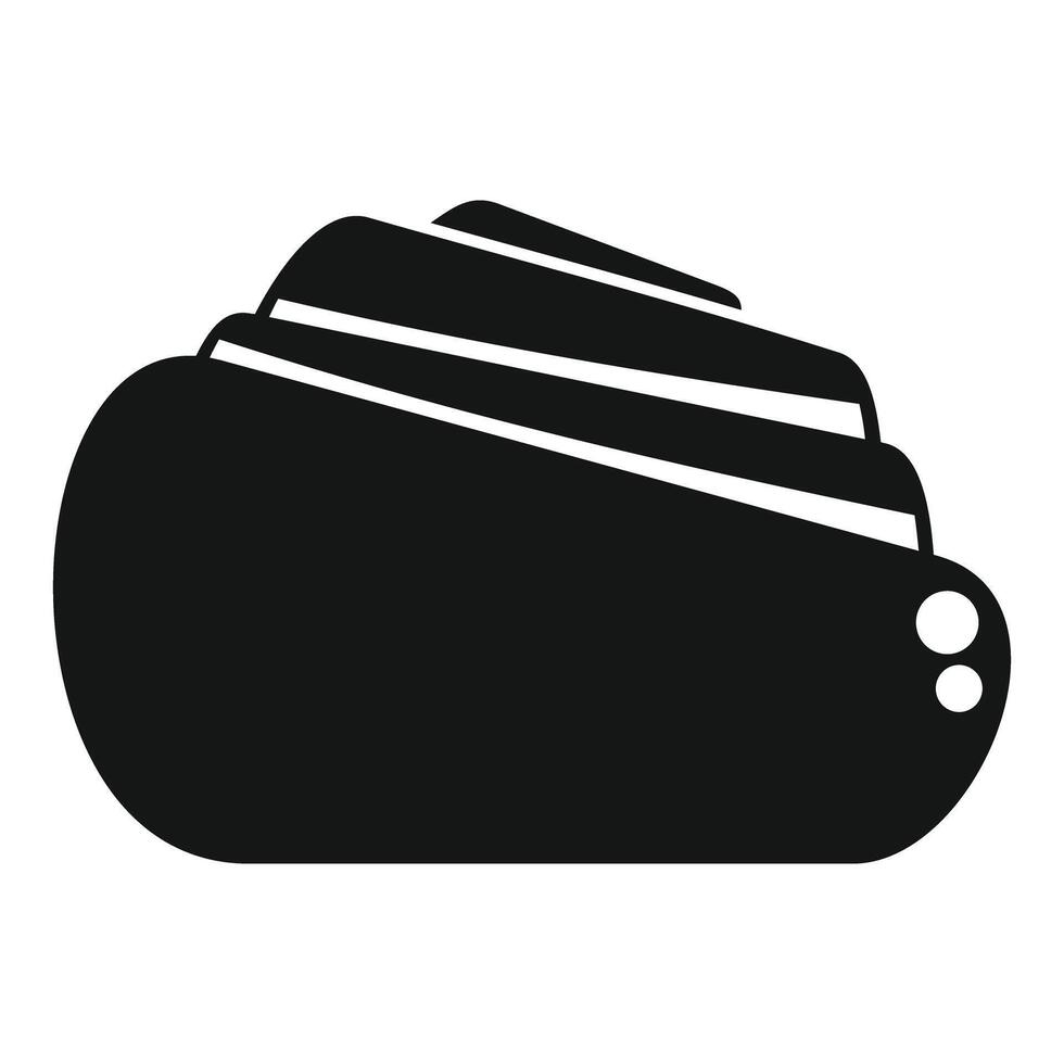 Big cruise ship sailing on water side view icon vector