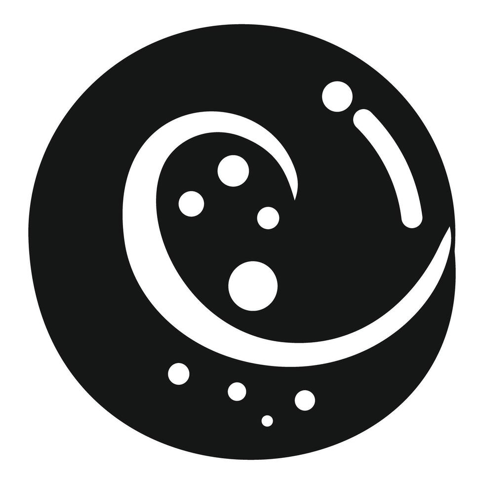 Black and white circle logo featuring an abstract swirl design vector