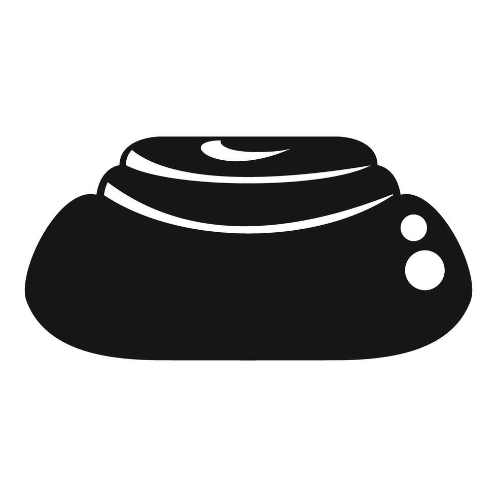 Delicious round chocolate candy with filling icon vector