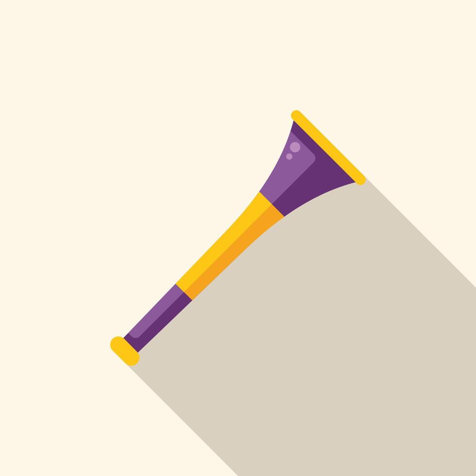 Purple and yellow vuvuzela making noise for sporting event vector