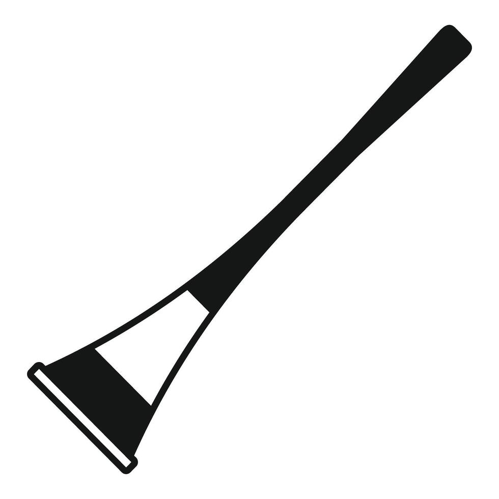 Black and white simple vuvuzela icon showing south african culture vector