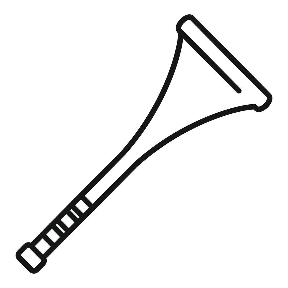 Cricket bat outline icon representing cricketer equipment and sports vector