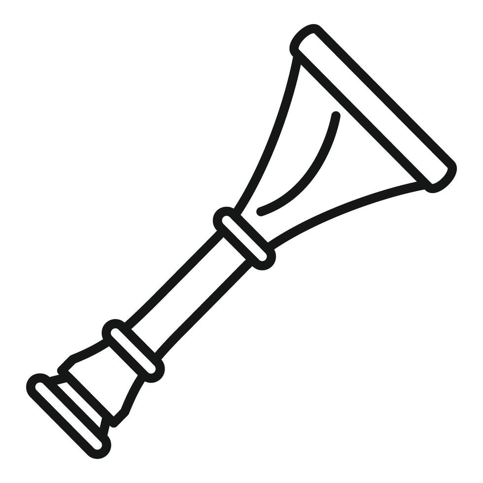 Bugle line icon, army trumpet blowing symbol vector
