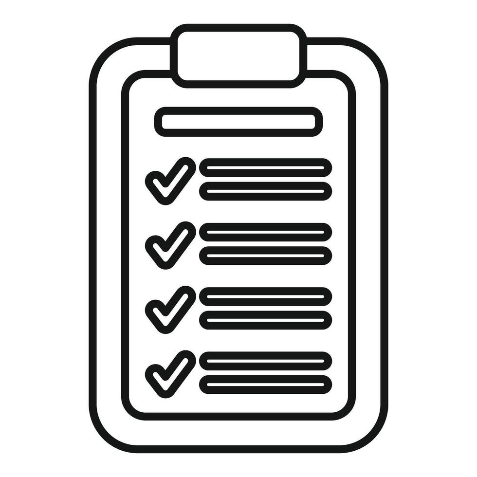 Clipboard with check marks, illustration of task management and productivity vector