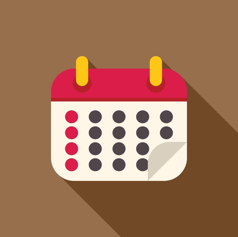 Calendar icon showing days of the month passing by vector