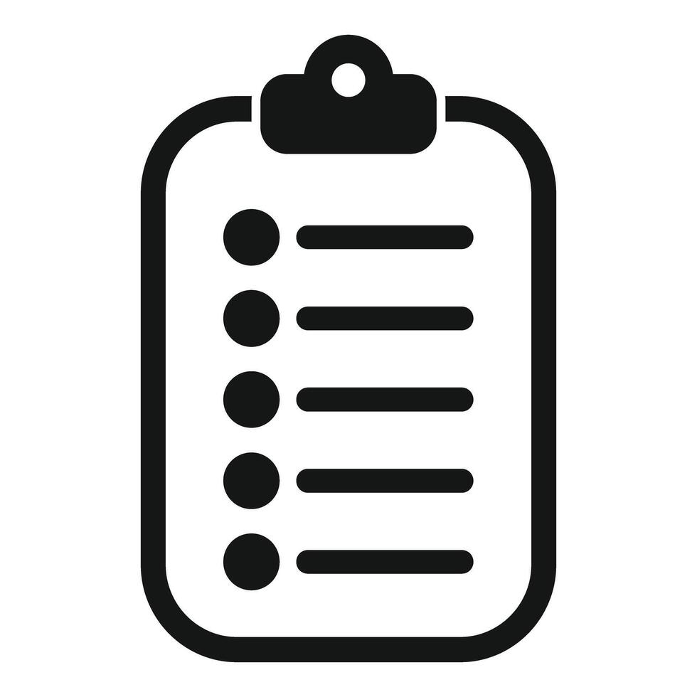 Clipboard showing checklist icon for planning and organizing vector