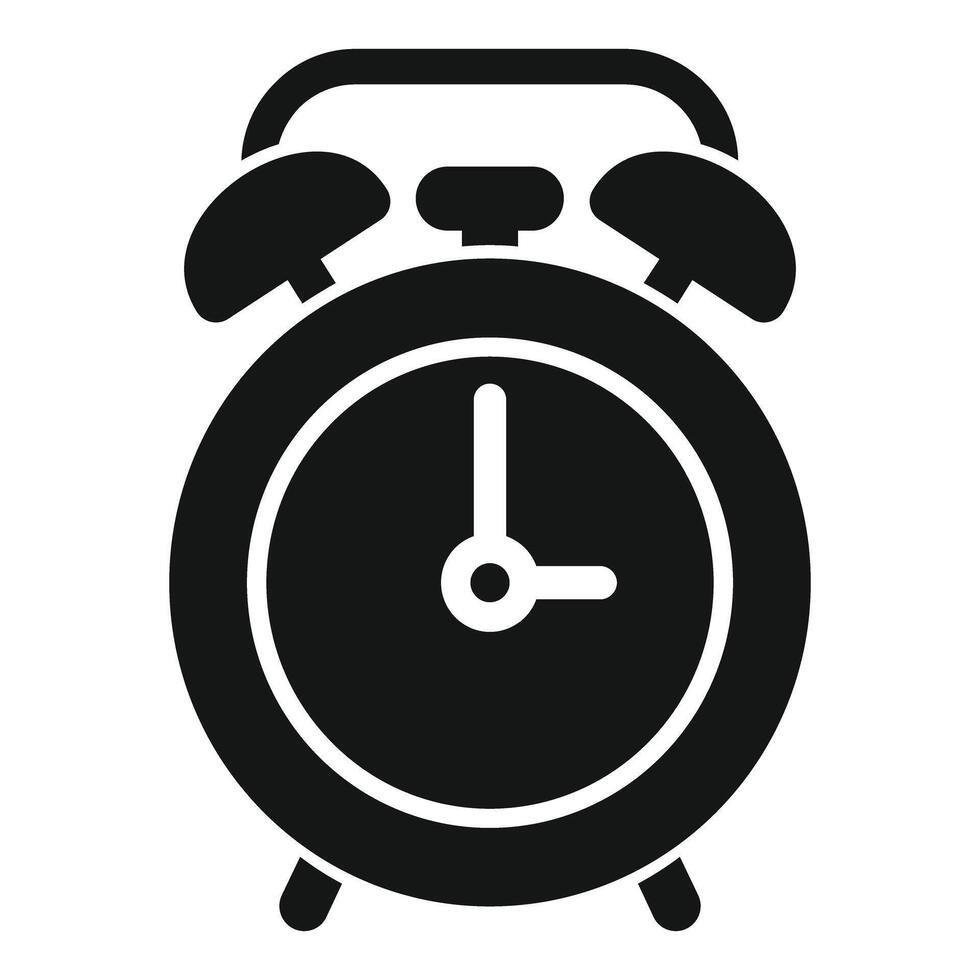 Classic alarm clock showing time on white background vector