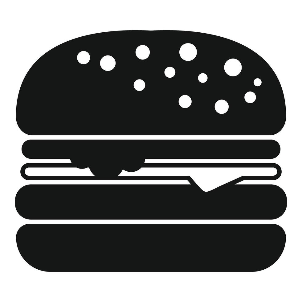 Big burger icon showing fast food and calories vector