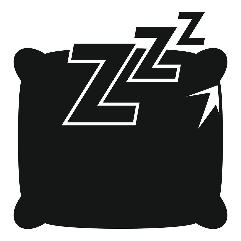 Soft pillow showing concept of sleeping with z letters vector