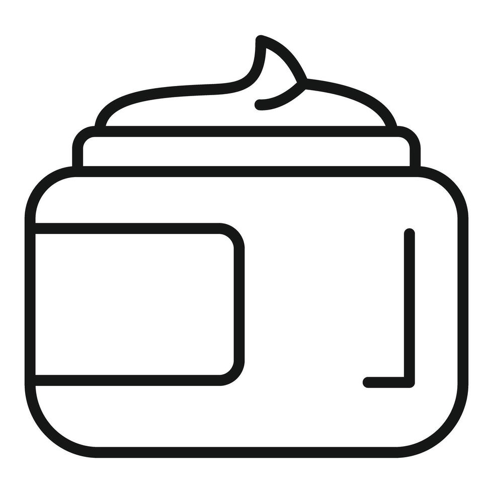 Cosmetic cream jar is opening for daily skincare routine vector