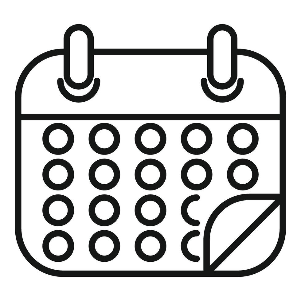 Calendar page turning showing end of month concept icon vector