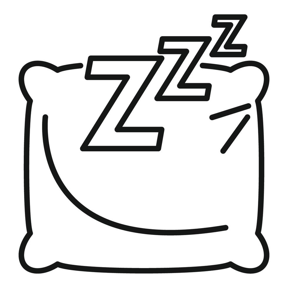 This simple icon represents the concept of sleep vector