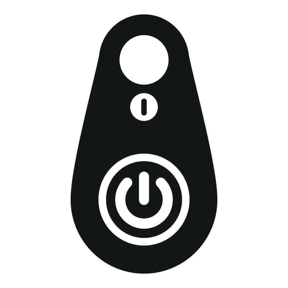Wireless remote control device with power button for electronic equipment vector