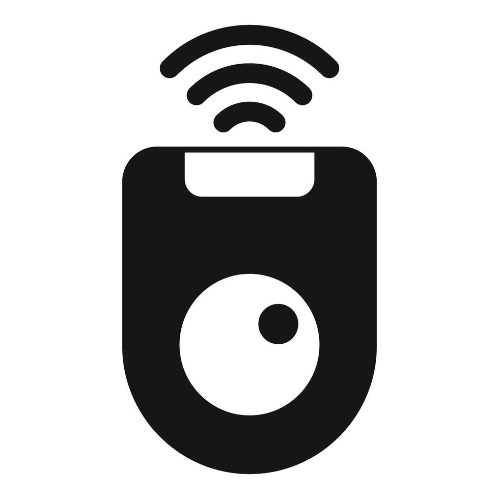 Electronic key card sending wireless signal for access control vector