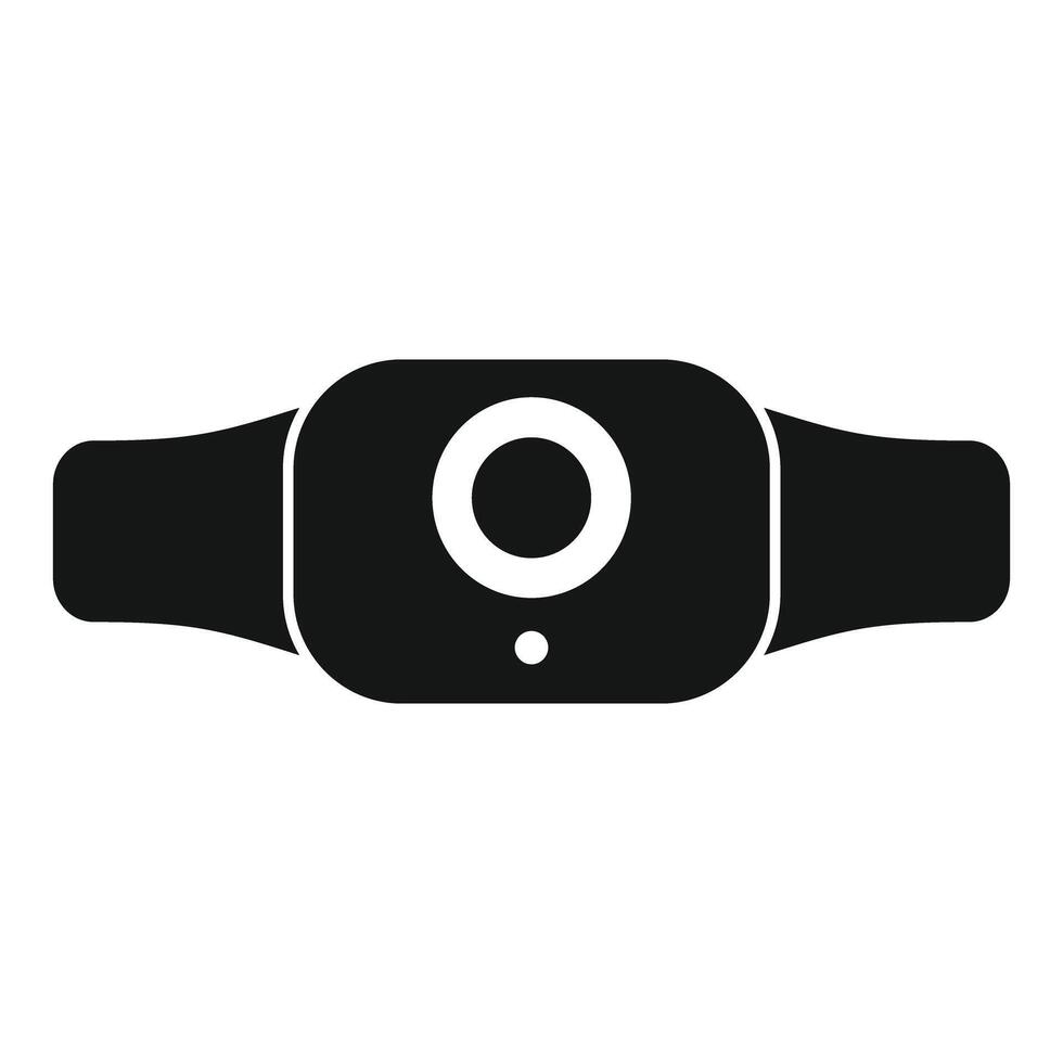 Action camera showing recording light icon simple style vector
