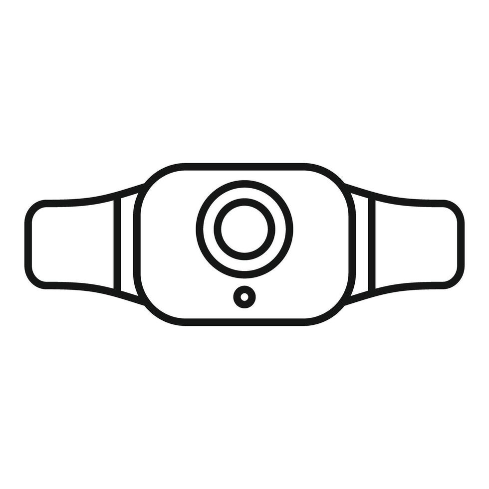 Action camera showing recording mode on white background vector
