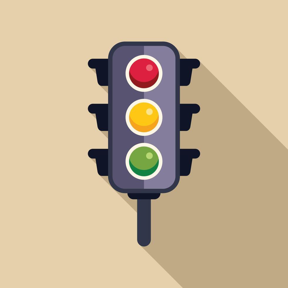 Traffic light showing green light for go vector