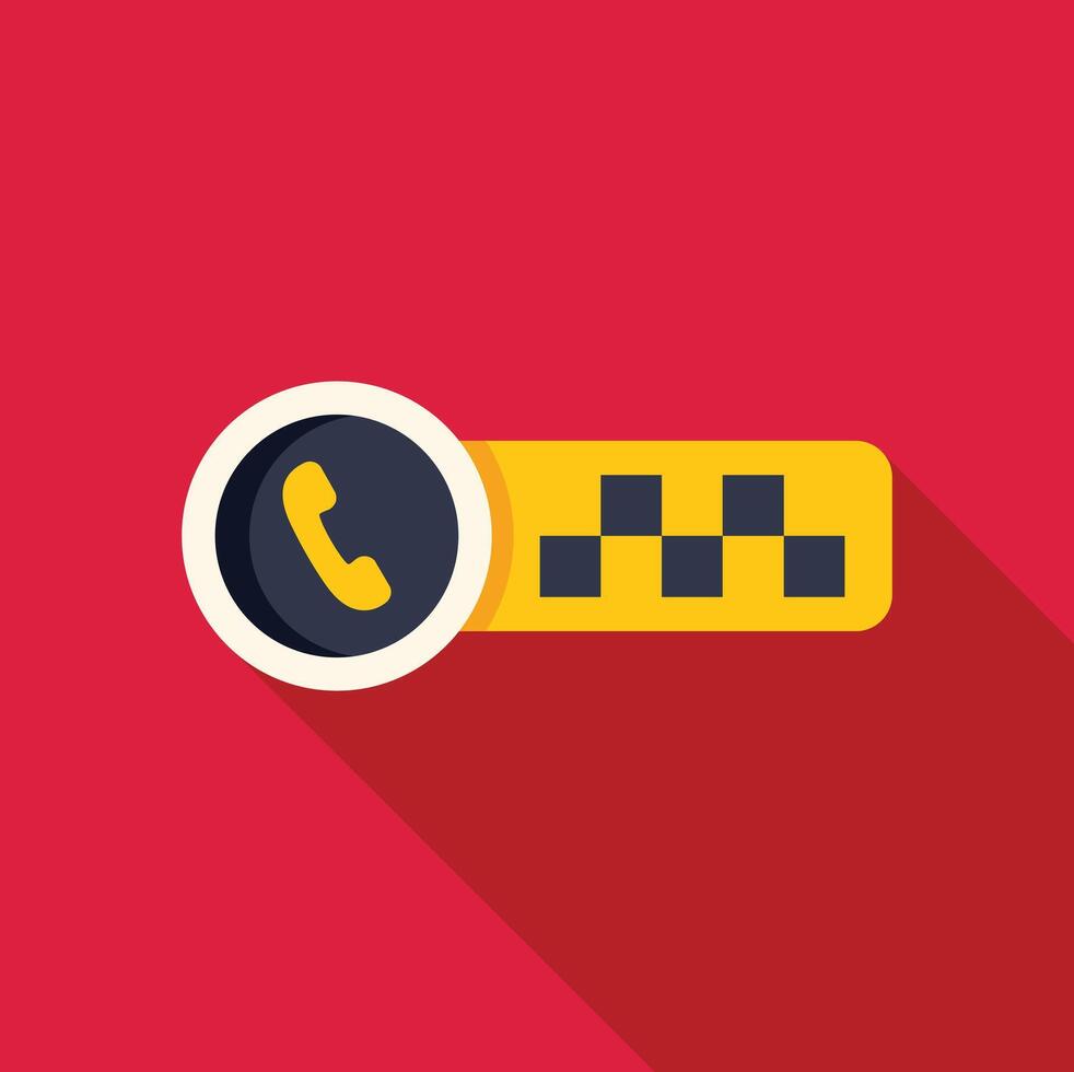 Taxi service calling icon showing public transportation vector