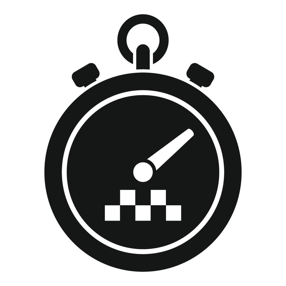 Stopwatch counting down taxi fare icon simple style vector