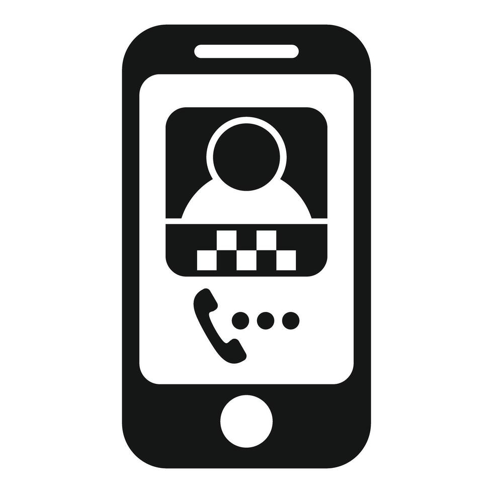 Smartphone showing taxi driver calling on ride sharing app vector