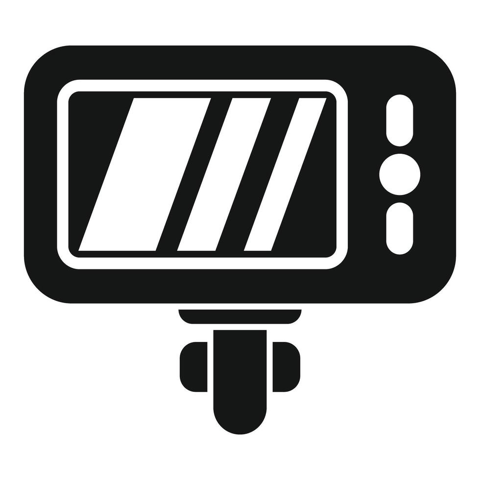 Action camera showing recording display icon vector