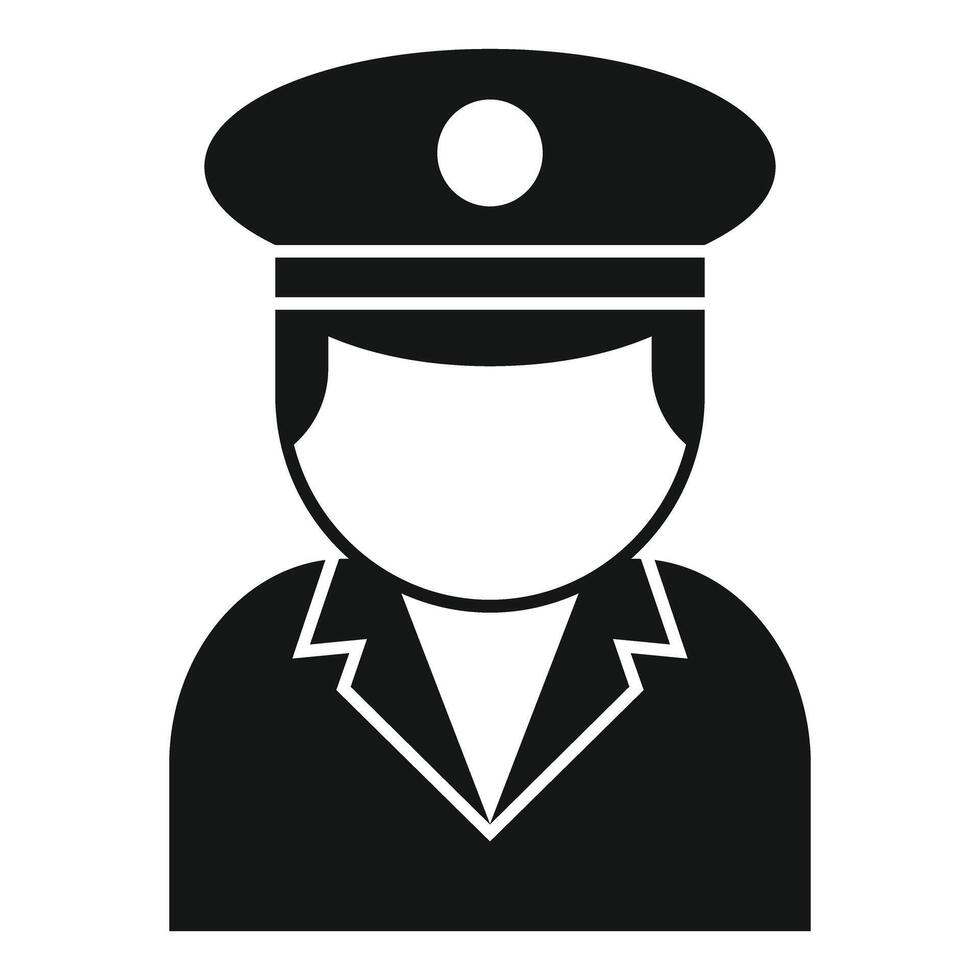 Police officer wearing uniform and hat standing vector