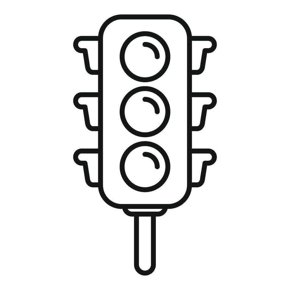 Traffic light icon showing green light for safe driving vector