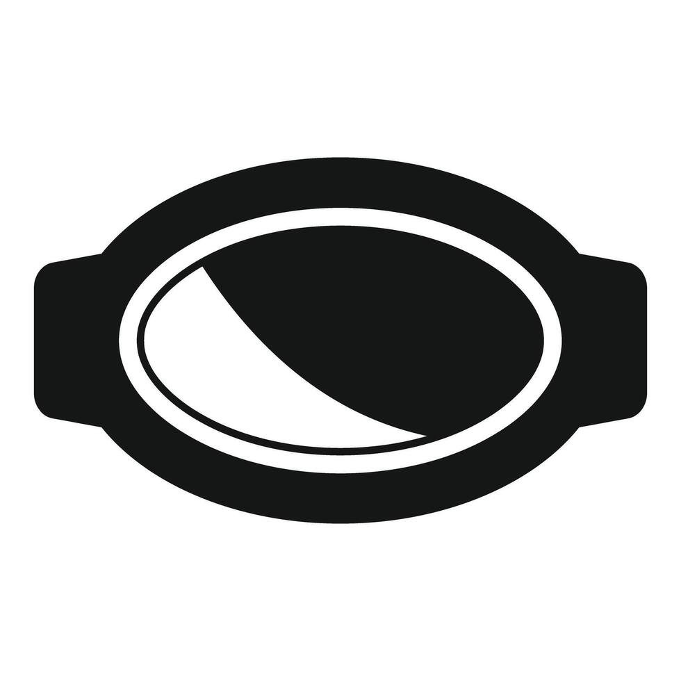 Black and white icon of a frying pan being used vector