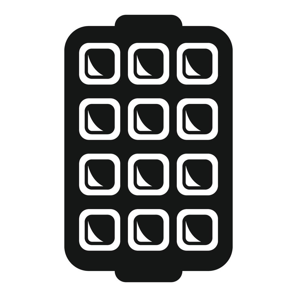 Ice cube tray making fresh ice for cold drinks icon vector