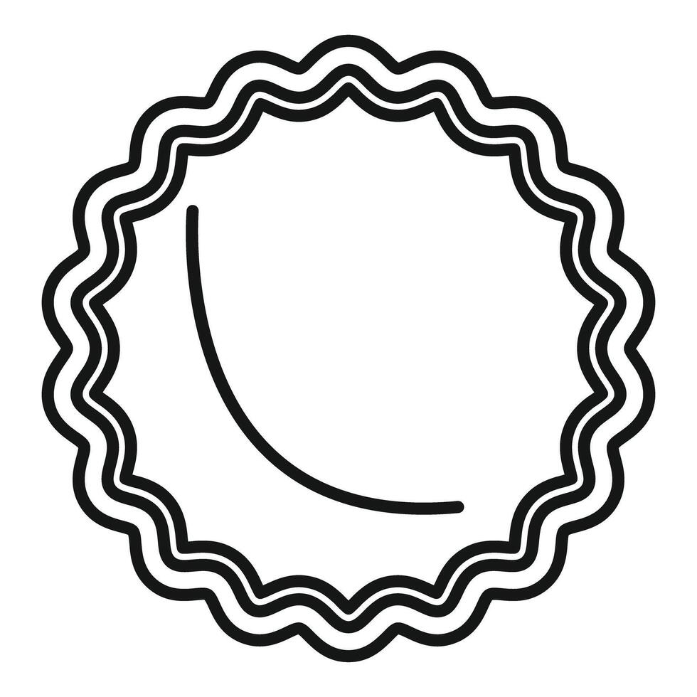 Round vintage blank retro stamp with wavy border vector