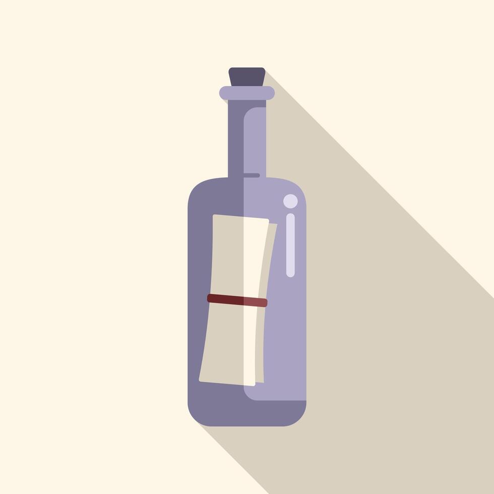 Message in a bottle floating on the ocean waves vector