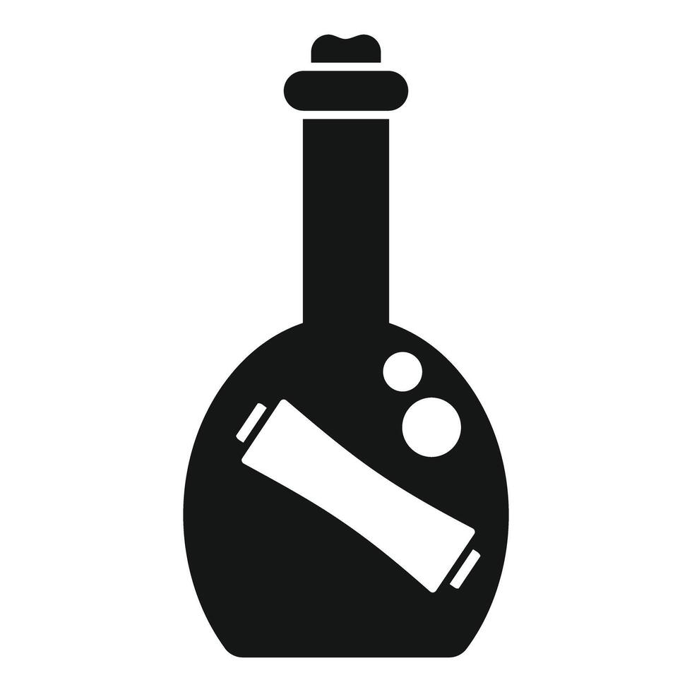 Message in a bottle icon representing communication and mystery vector
