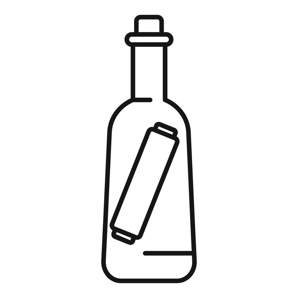 Glass bottle containing message waiting to be discovered vector