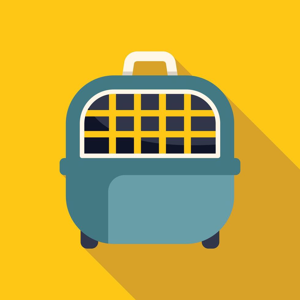 Pet carrier for traveling by airplane or train with a cat or a dog vector