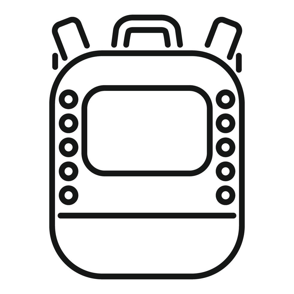 Professional diving computer showing current depth and air pressure vector